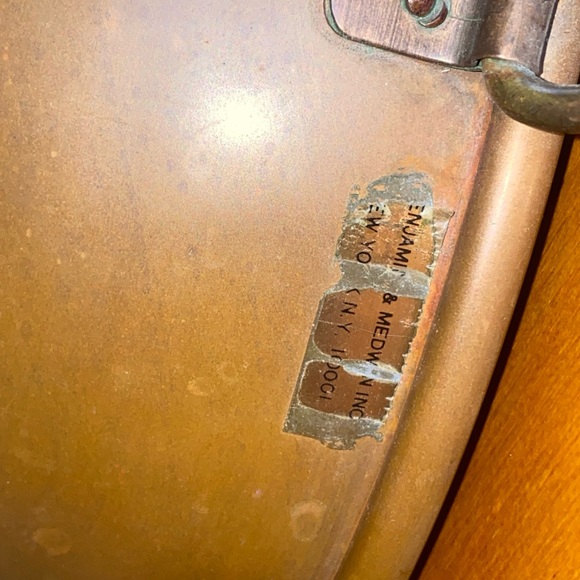 Benjamin & Medwin Copper Planter bowl vintage 1lb 6oz wall Art NY RARE - Picture 3 of 8